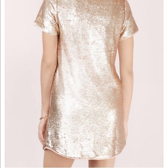 NWT TOBI SHIFT IN TIME BLUSH Sequin DRESS - Picture 3 of 8